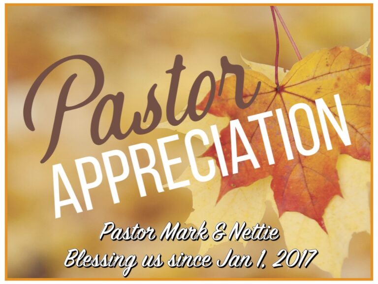 Pastor Appreciation - Bulletin